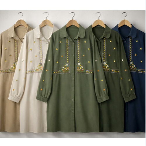 تونیک مانتو الیاف طبیعی مدل آوا