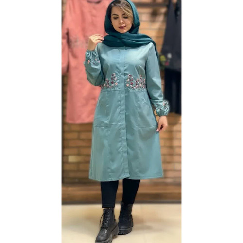 مانتو اداری گلدوزی مدل گلپونه