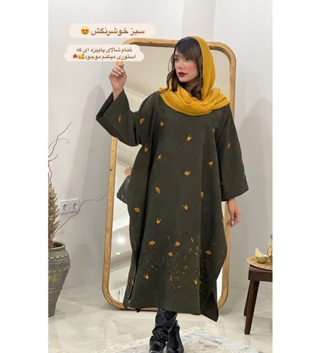 کفتان پانچی پارچه مخمل کبریتی 4 فصل