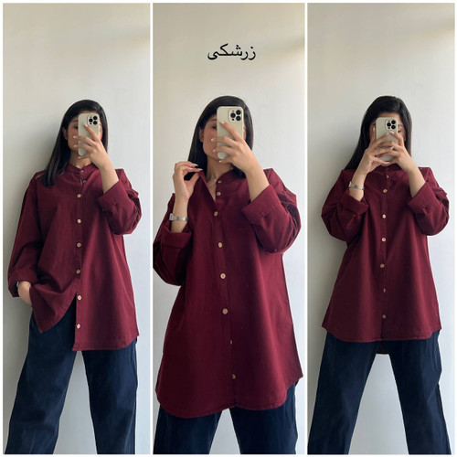 تونیک مانتو الیاف طبیعی بیسیک و ساده